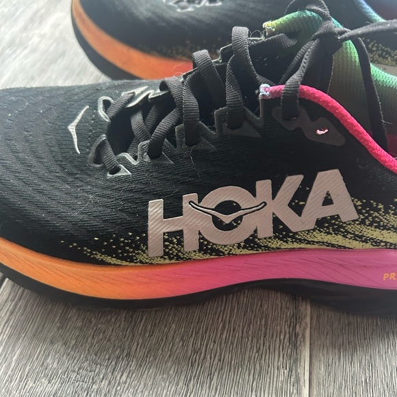 Hoka Mach 5 Black with Rainbow Accents - Picture 3 of 6